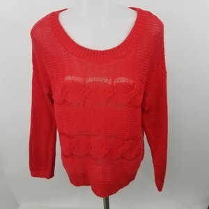 ~‎ Olive & Oak Sweater S Red Cable Knit Chunky Knit